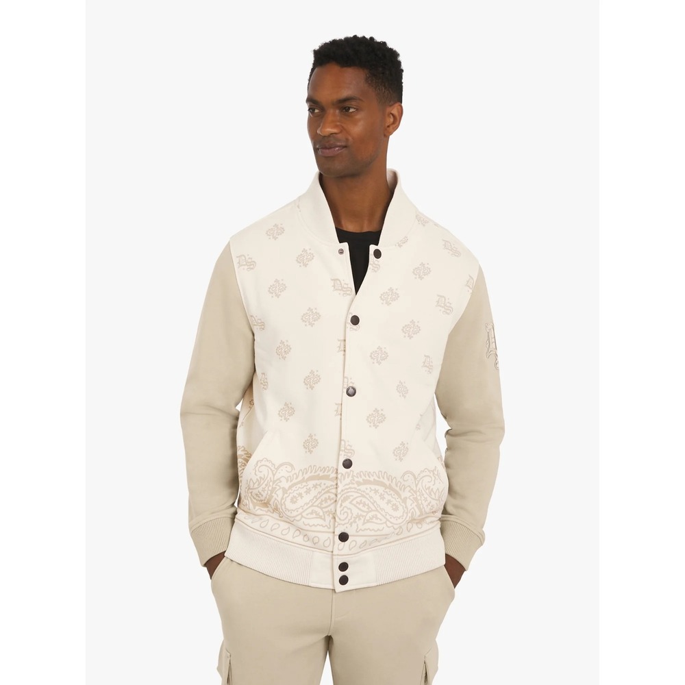 Size XS Dogg Supply Varsity Jacket by Snoop Dogg Mens Cream Beige Unisex